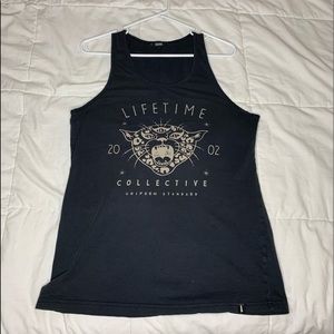 Life time brand tank top distressed look